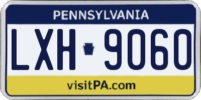 PA license plate LXH9060