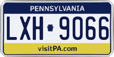 PA license plate LXH9066