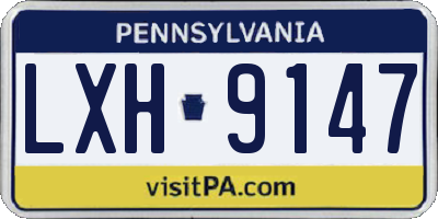 PA license plate LXH9147
