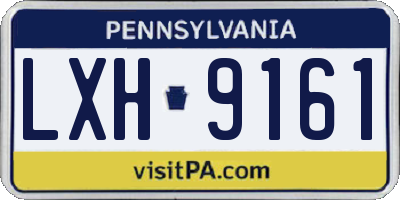PA license plate LXH9161