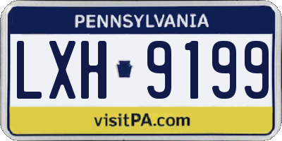 PA license plate LXH9199