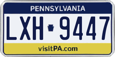 PA license plate LXH9447