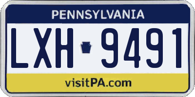 PA license plate LXH9491