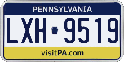 PA license plate LXH9519