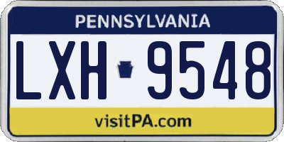 PA license plate LXH9548