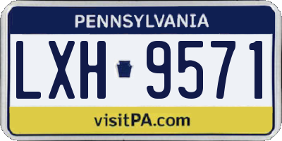 PA license plate LXH9571