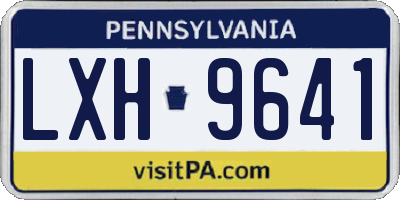 PA license plate LXH9641