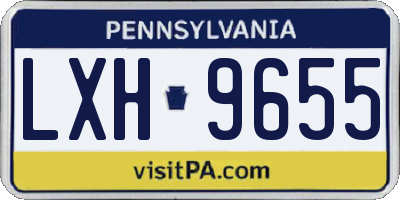 PA license plate LXH9655