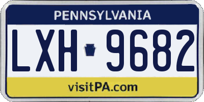 PA license plate LXH9682