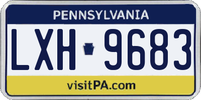 PA license plate LXH9683