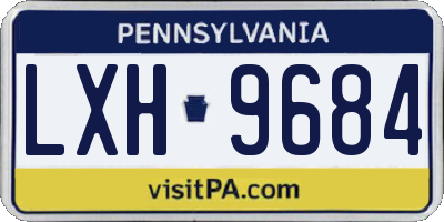 PA license plate LXH9684
