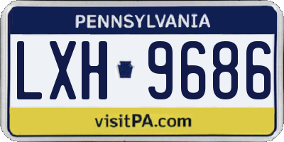 PA license plate LXH9686