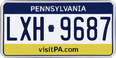 PA license plate LXH9687