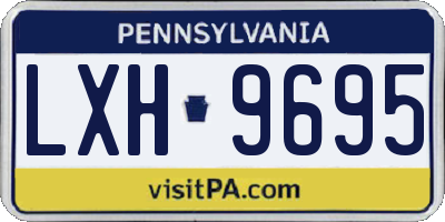 PA license plate LXH9695