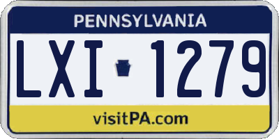 PA license plate LXI1279