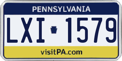 PA license plate LXI1579