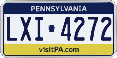 PA license plate LXI4272