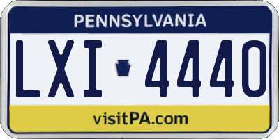 PA license plate LXI4440