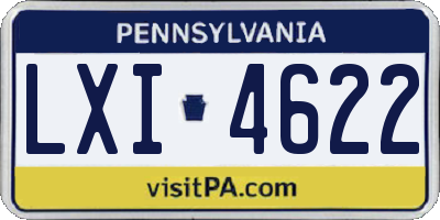 PA license plate LXI4622