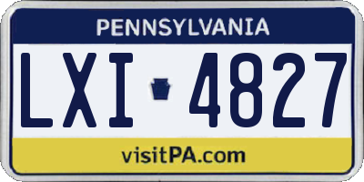 PA license plate LXI4827