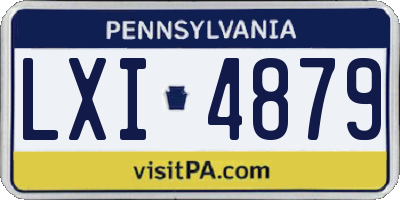 PA license plate LXI4879