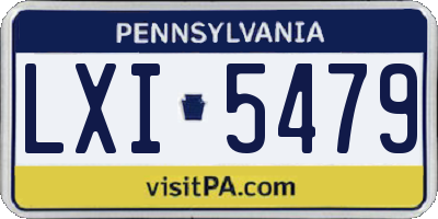 PA license plate LXI5479