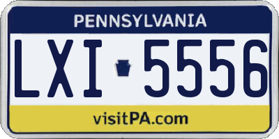 PA license plate LXI5556