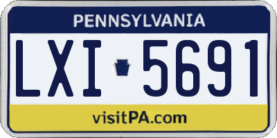 PA license plate LXI5691