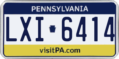 PA license plate LXI6414