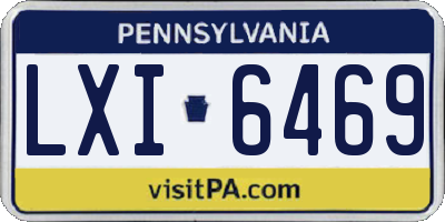 PA license plate LXI6469