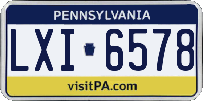 PA license plate LXI6578