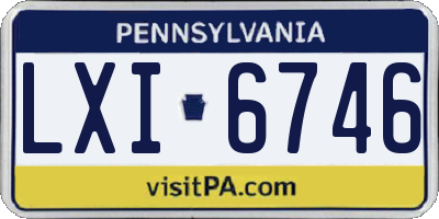 PA license plate LXI6746