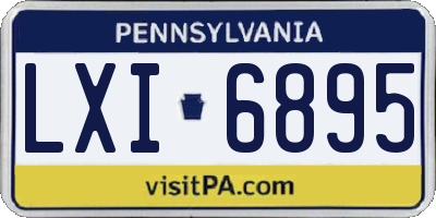 PA license plate LXI6895
