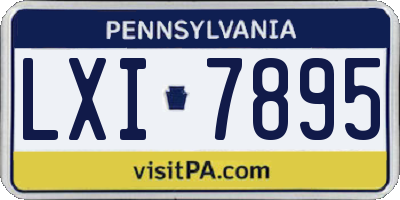 PA license plate LXI7895