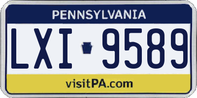 PA license plate LXI9589