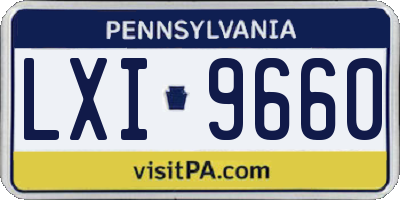 PA license plate LXI9660