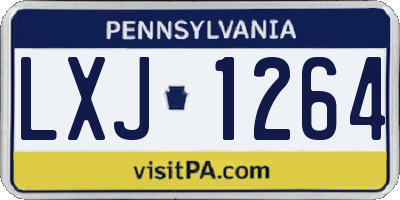 PA license plate LXJ1264