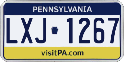 PA license plate LXJ1267