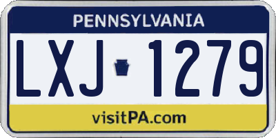 PA license plate LXJ1279