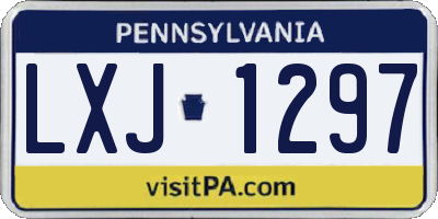PA license plate LXJ1297