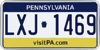 PA license plate LXJ1469