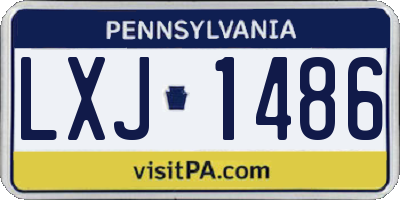 PA license plate LXJ1486