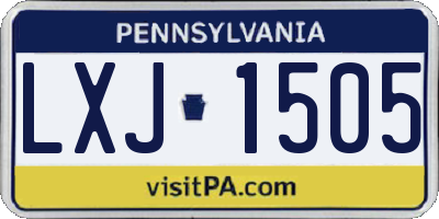PA license plate LXJ1505
