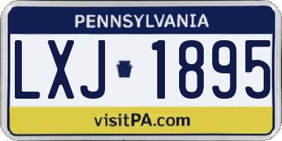 PA license plate LXJ1895