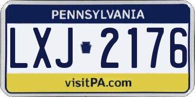 PA license plate LXJ2176