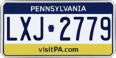 PA license plate LXJ2779