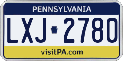 PA license plate LXJ2780