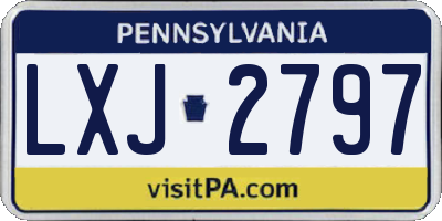 PA license plate LXJ2797