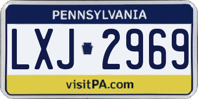 PA license plate LXJ2969