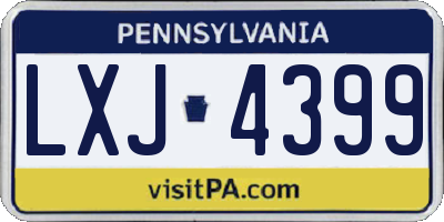PA license plate LXJ4399